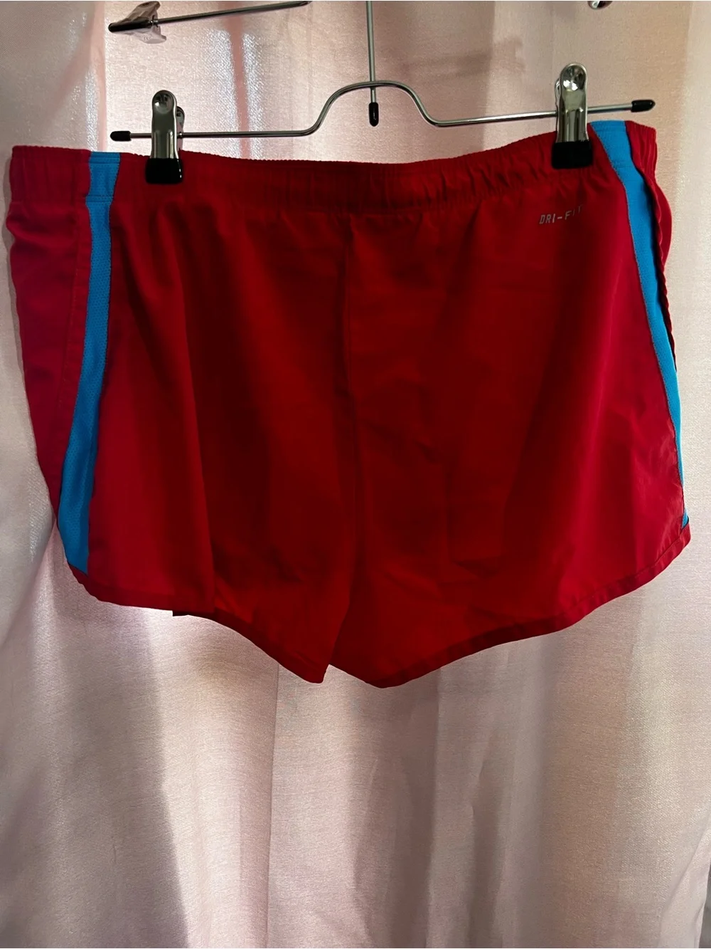 Nike Women’s Red Athletic Running Shorts with Swoosh
